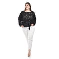 thumbnail image 4 of Blusa con diseño texturizado Roman Fashion Talla Extra 5105 Negro 38, 4 of 5