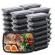thumbnail image 1 of Recipiente de almacenamiento de alimentos WUHUIXOZ, 950 ml, paquete de 50 unidades con tapas, 1 of 7