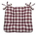 thumbnail image 2 of Kate Aurora Country Living Plush Gingham Plaid Checkered Country Farmhouse Chair Cushions/Pads With Tear Proof Ties - Assorted Colors, 2 of 3