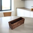 thumbnail image 1 of Raindrops Rectangular Window Boxes Planters Brown Wooden for Garden Decor 1Set, 1 of 8