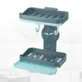 thumbnail image 6 of Unique Bargains Wall Mounted Soap Dish for Shower Wall Soap Box Soap Holder for Bathroom Kitchen Blue, 6 of 7