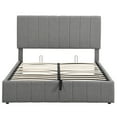 thumbnail image 5 of Harper & Bright Designs Hydraulic Storage Bed Frames Full Size Platform Bed with Upholstered Headboard, Gray, 5 of 12