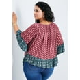 thumbnail image 2 of Avenue Women's Plus Size Serenity Ruffle Top, 2 of 2