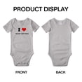 thumbnail image 3 of I Heart Track And Field Love Sports Fans Funny Baby Jumpsuits Newborn Clothes (Gray, 6-12 Months), 3 of 5