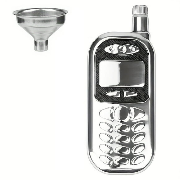 Phone Shaped Flask, Pocket Whiskey Flask, Stainless Steel Hip Flask for Liquor, Gifts for Whiskey Lovers, Portable Liquor Dispenser for Travel and Outdoor Use