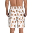 thumbnail image 3 of Kdxio Squirrel And Rose Print Mens Sleep Shorts Bottoms Soft Comfy Pajama Wear Pants with Drawstring Pockets, 3 of 7