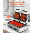thumbnail image 2 of VEVOR Commercial Panini Grill, 3600W Electric Sandwich Panini Maker, Stainless Steel Double Sandwichs Press Grill with Handle and Temp Control, 19x9 in Flat Enamel Plate for Hamburger Steak Bacon, 2 of 9