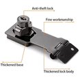 thumbnail image 3 of 2 Packs Keyed Hasp Locks Twist Knob Keyed Locking Hasp For Small Doors, Cabinets And More,Stainless Steel Steel, Chrome Plated Hasp Lock Catch Latch Safety Lock, 3 of 6