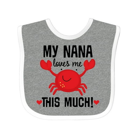 

Inktastic Nana Loves Me Grandson Gift Baby Boy or Baby Girl Bib