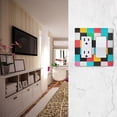 thumbnail image 5 of Yayeee Rocker Switch Wall Plate 1-Gang 4.6"x2.9" Home Decorative Outlet Cover, Blue Checkered Pattern, 5 of 6