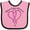 Pink and Black, variant on Inktastic Breast Cancer Awareness with Pink Ribbon Heart Boys or Girls Baby Bib