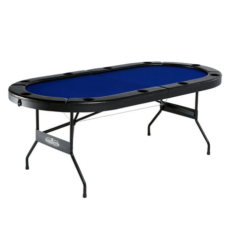 Barrington Texas Holdem Poker Table for 10 Players w/ Padded Rails & Cup