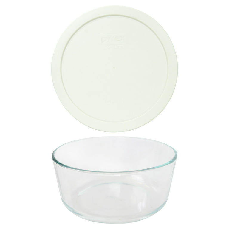 Pyrex Ultimate OV-7402 Round Glass and White Nepal