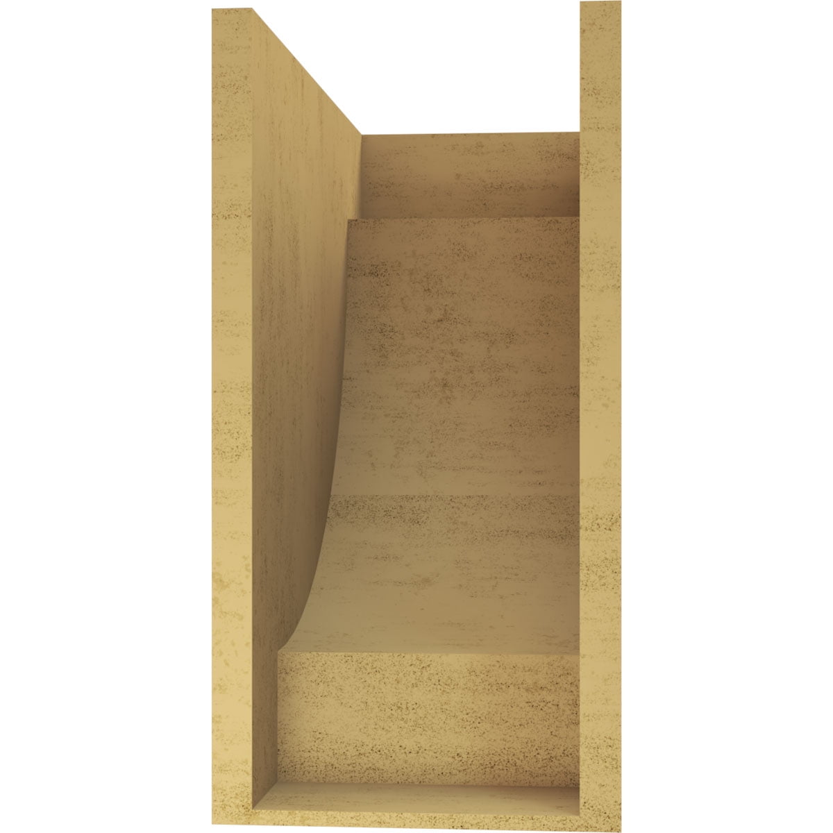 10"W x 20"D x 20"H Classic Alpine Rough Cedar Woodgrain TimberThane Corbel, Primed Tan