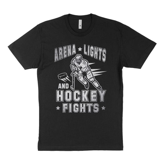 Arena Lights and Hockey Fights Shirt Unisex Large Black