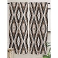 thumbnail image 2 of Living Room Curtains 72 Inches length, Brown Aztecs Window Treatment Curtain Drapes, Abstract Southwest Geometric Vintage Tribal Light Filtering Drapes for Bedroom Laundry Room, 52"x72", 2 Panels, 2 of 7