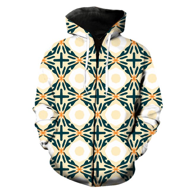 Sudadera con capucha y cremallera para hombre, estilo étnico exótico retro, informal, divertida, con estampado 3D de primavera, de gran tamaño, estilo hip hop, Harajuku, manga larga