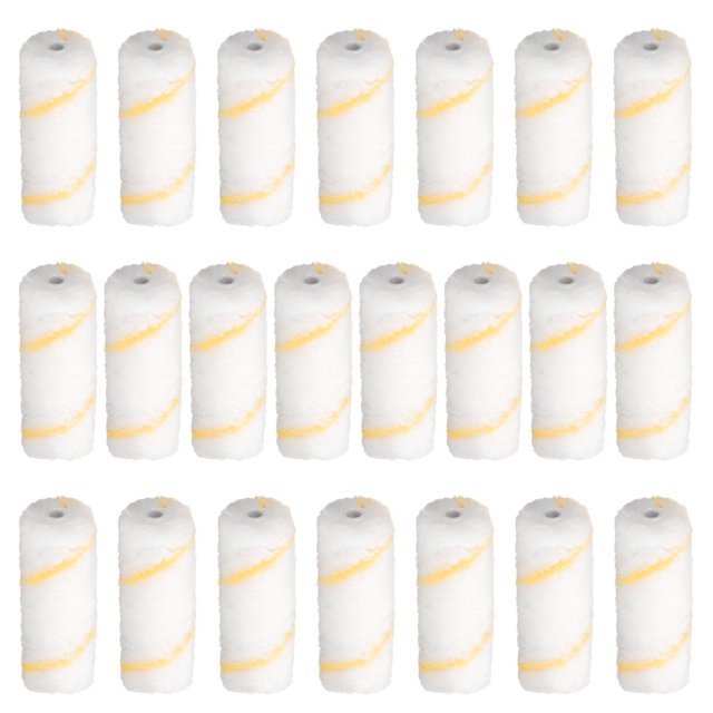 Pintura Rodillo Cubierta 4 Pulgadas Microfibra Cepillo 0.6" Largo Siesta para Hogar Pared Pintura Tratamiento 22Uds