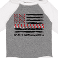 thumbnail image 4 of Inktastic Aplastic Anemia Awareness Red and White Ribbons and Flag Boys or Girls Long Sleeve Baby Bodysuit, 4 of 5