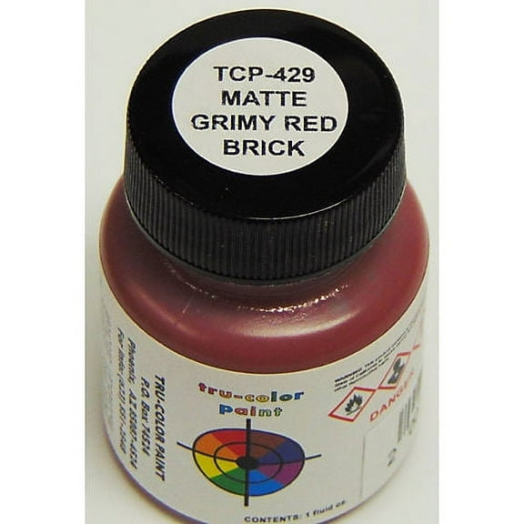 Tru-Color Paint Matte Grimy Red Brick 1oz TUP429 Train Paint