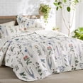thumbnail image 1 of Colcha Bedsure Floral Blanca Reversible King Size (270x240 cm), 1 of 7
