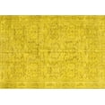 thumbnail image 1 of Ahgly Company Indoor Rectangle Abstract Yellow Contemporary Area Rugs, 2' x 4', 1 of 4