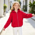 thumbnail image 2 of YOUYEDIAN Jackets for Girls Fall Winter Full Zip up Hooded Jacket Casual Long Sleeve Fleece Hoodie, 2 of 5