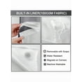 thumbnail image 6 of 1PC 72" X 75" Hookless Waffle Shower Curtain - Double Woven Hotel Style with Clear Top Window, 6 of 14