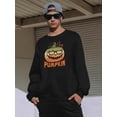thumbnail image 2 of Hey, Pumpkin. Cool Sunglasses Sweatshirt Men -Image by Shutterstock, Male Large, 2 of 4