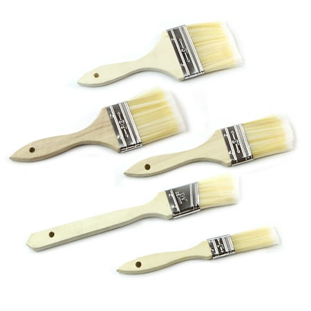 XtremepowerUS 5pcs Brush Paint Stain Varnish Set With Wood Handles 1