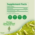 thumbnail image 3 of Organic Moringa 180 Capsules 1000mg - Immune System and Energy Booster - Pure Leaf Powder - Vegetarian Caps by B'Leaf Nature, 3 of 5