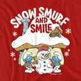 thumbnail image 2 of Smurfs Christmas Snow, Smurf And Smile Unisex Infant Snap Suit for Baby, Red, Small, 2 of 3