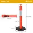 thumbnail image 3 of Dextrus Delineator Post with Base, 9 Pack Traffic Delineator Posts, 3 of 8