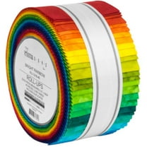 Jelly Roll - Artisan Batiks Prisma Dyes Bright Rainbow by Lunn Studios for Robert Kaufman 2.5" Strips Roll-Up Bundle Quilter's Cotton Fabric Precuts (RU-1216-40) M494.70
