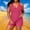 Hot Pink, variant on Women's Halter Tankini Swimsuits Set Summer Casual Fashion Plus Size Solid Color Two-Piece Halter Adjustable Swimsuit Set for Vacation Beach Sky Blue XL