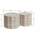 thumbnail image 4 of SESSLIFE Modern Round Coffee Table Set, 2 Piece Living Room Tables with Faux Mars Pattern, Easy to Clean Minimalist Side Table for Apartment, Office, Compact Design, 4 of 11