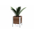 thumbnail image 5 of Vita Urbana 17 "Lx 17"W x 22"H Vinyl Raised Planter, Espresso Brown, VT17510, 5 of 6