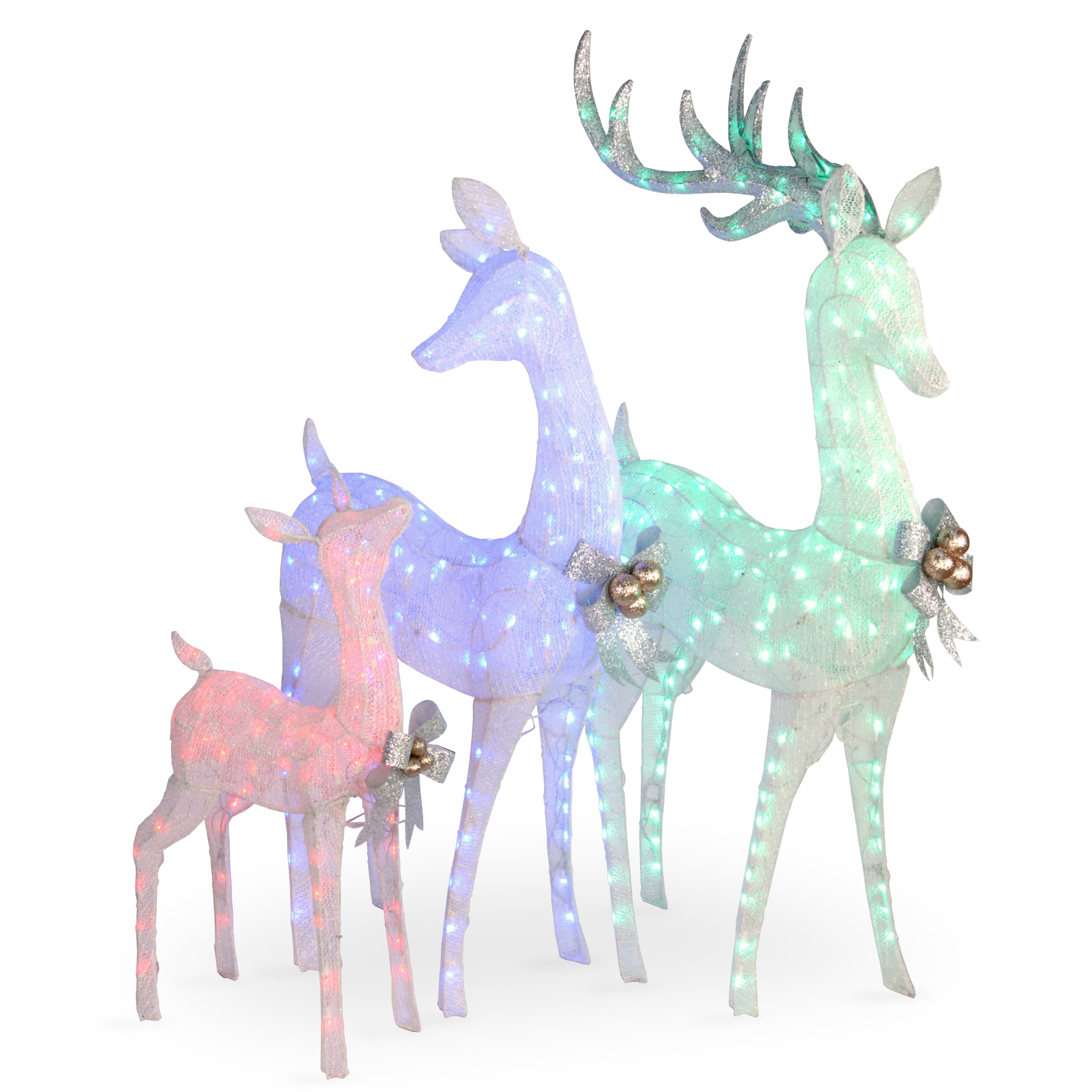Abstract Deer CGSignLab Holiday Decor Square Wind-Resistant Outdoor Mesh Vinyl Banner 8x8 