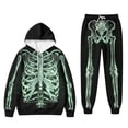 thumbnail image 5 of CONFREE Halloween Mens Tracksuit 2 Peice Lined Sweat Suit for Men Hallowmas Skeleton Graphic Hoodies Joggers Outfits Warm Fall Winter Track Suits Set, 5 of 7
