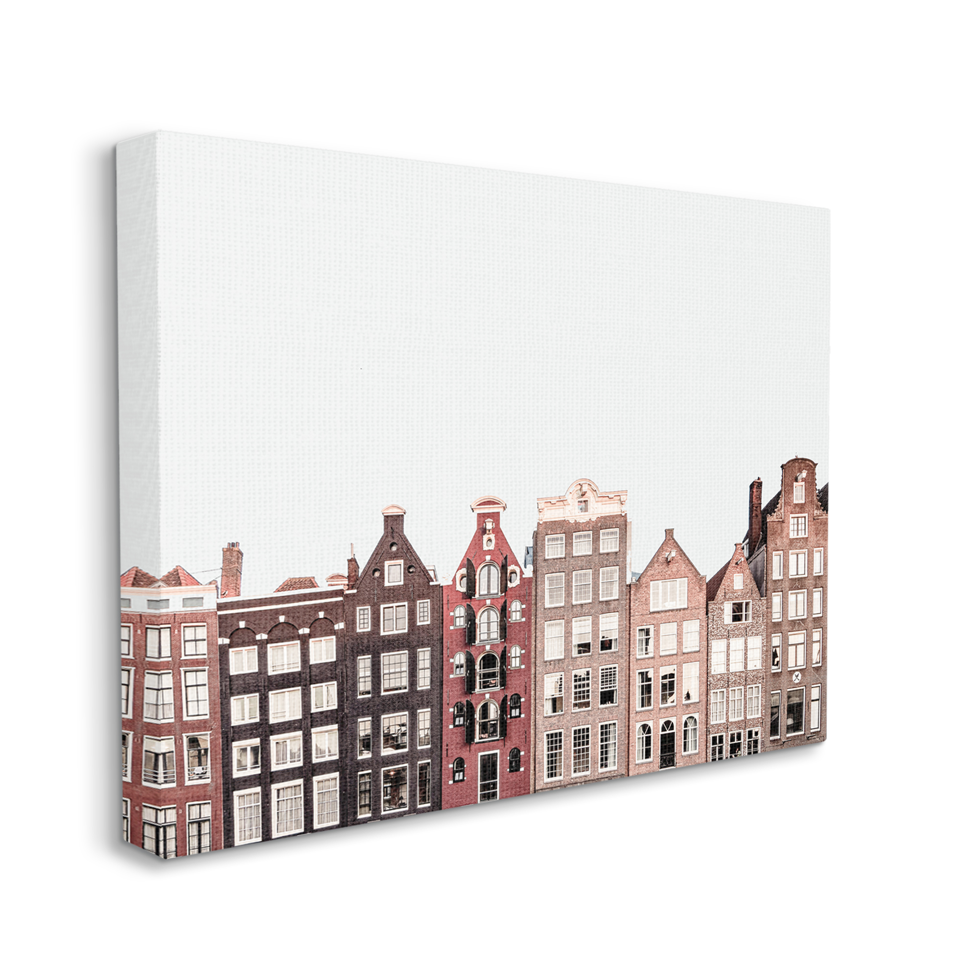 Stupell Industries Cityscape Houses Architecture Travel & Places Photography Gallery Wrapped Canvas Print Wall Art, 48 x 36