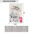thumbnail image 3 of Easter Decoration Big-Headed Bunny Motifs Garden Flags,Double-Sided Printed Festive Garden Decoration, 12.5 x 18 inches Multicolor, 3 of 9