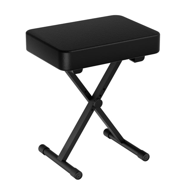 tipatyard Adjustable X-Style Keyboard Bench,Thick Cushion,Folding X-Style Keyboard Bench,4-Position Height,Non-Slip & Height-Adju