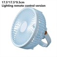 thumbnail image 2 of Ventilador de escritorio portátil recargable YONGSHENG con luces LED y ganchos batería 1200 capacidades para viajes de tiendas de campaña, 2 of 5