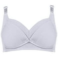 thumbnail image 4 of ZACPNCV Seamless Nursing Bras for Breastfeeding Soft Wireless Sleep Maternity Bralette Regular and Plus Size Gray 42/95B, 4 of 6