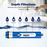 Membrane Solutions Combo Pack Water Filter Replacement Cartridge Compatible GE RO Set GXRM10RBL GXRM10G Reverse Osmosis Systems, 6x Carbon Filters, 3x 75GPD RO Membrane Filter
