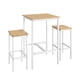 thumbnail image 1 of Set de mesa y sillas de bar VASAGLE Square Golden Oak, 1 of 8