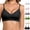 Black, variant on Bras For Women, Embossed Jacquard Wire-Free Bra, Gel Padded Adjustable Strap Front Snap Push-Up For Daily Summer Wear White M