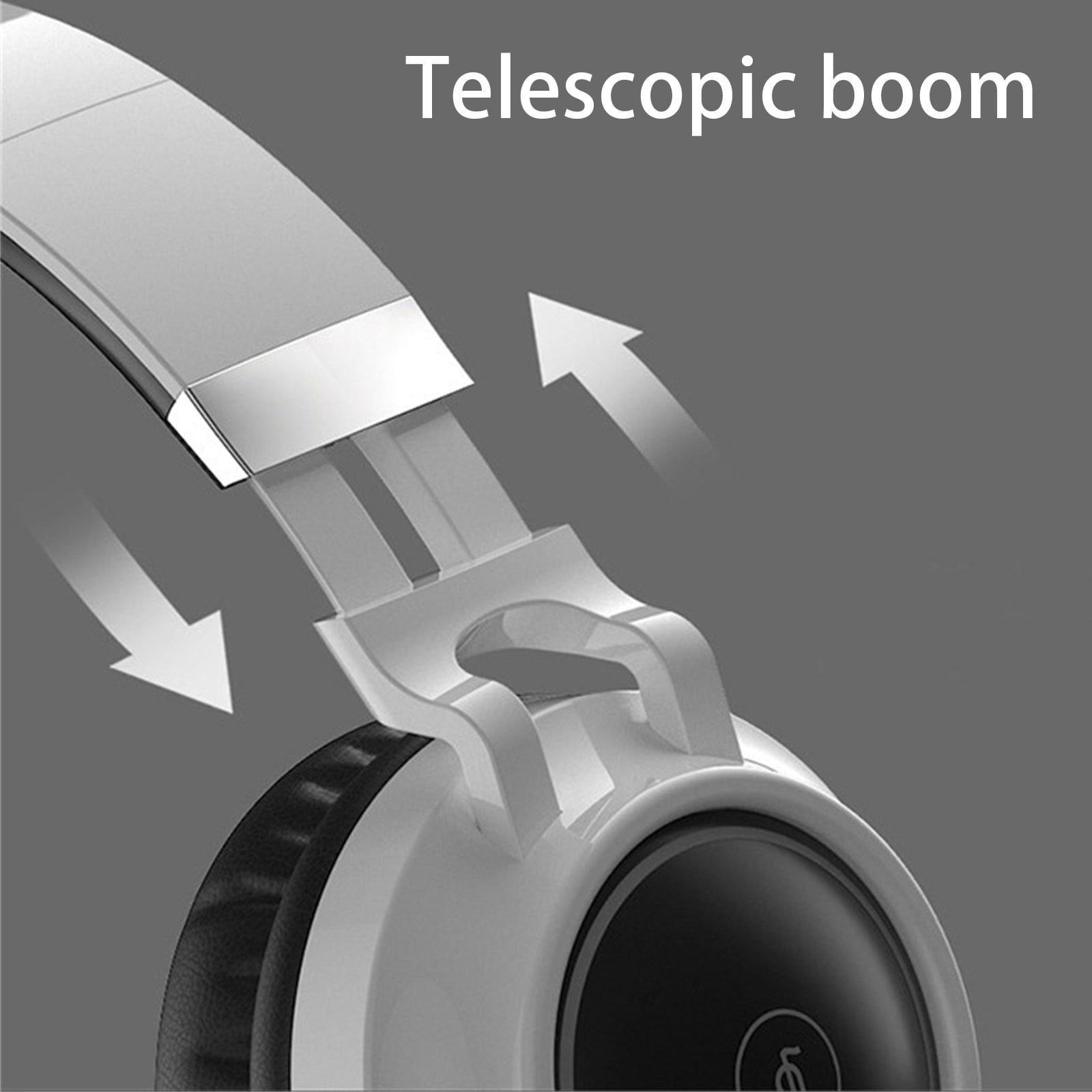 Foldable Headphones Wireless Bluetooth 5.0 Headset Bluetooth/FM/TF Card Play and Aux-in Function Colorful LED Aperture Built in Microphone, Bluetooth Headset