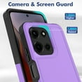 thumbnail image 5 of TECH CIRCLE for Motorola Moto G 5G 2025 PC+TPU Case,Military Grade Protection Heavy Duty Shockproof Dual Layer Full Body Non-Slip Rugged Protective Bumper Phone Cover,Purple, 5 of 5