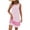 Hot Pink, variant on Womens Plaid Print Mini Dress Crew Neck Casual Loose Fit Sleeveless Lightweight Breathable Summer Shift Dress For Daily Wear And Beach Vacations